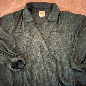 Anthropologie Maeve Green Paisley Blouse